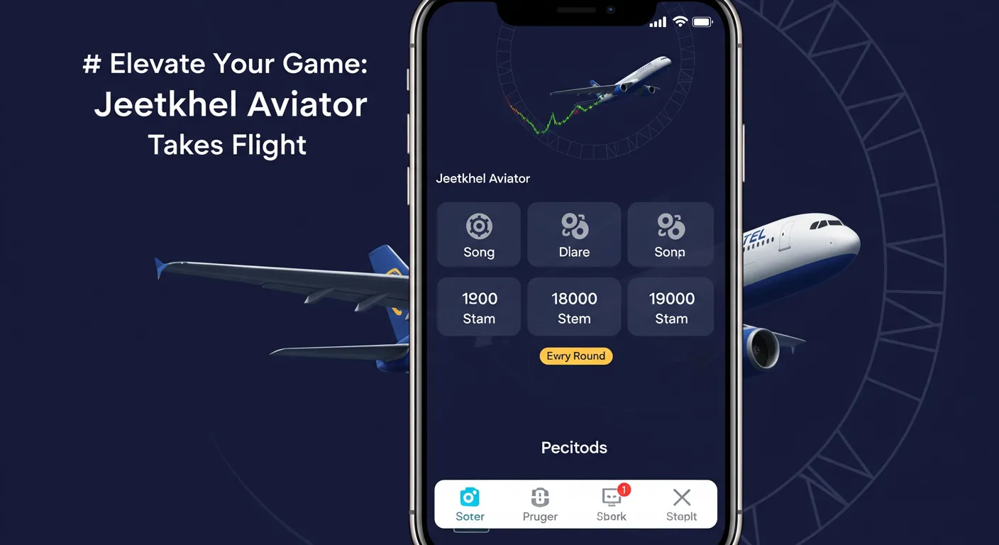 Jeetkhel Aviator app download screen with crash game graphics on a phone